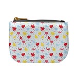 Seamless Colorful Flowers Pattern Mini Coin Purses Front