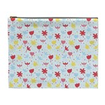 Seamless Colorful Flowers Pattern Cosmetic Bag (XL) Front