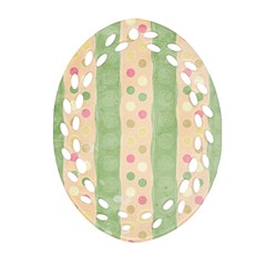 Seamless Colorful Dotted Pattern Ornament (oval Filigree)  by TastefulDesigns