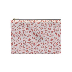 Red Seamless Floral Pattern Cosmetic Bag (medium)  by TastefulDesigns