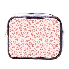 Red Seamless Floral Pattern Mini Toiletries Bags by TastefulDesigns