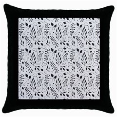 Hand Painted Floral Pattern Throw Pillow Case (black) by TastefulDesigns