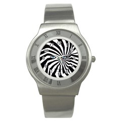 Zebra Stainless Steel Watch (slim)