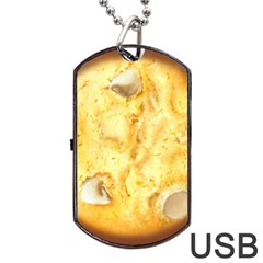 White Chocolate Chip Lemon Cookie Novelty Dog Tag Usb Flash (two Sides)  by WaltCurleeArt