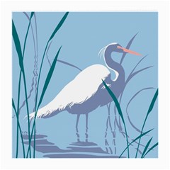 Egret Medium Glasses Cloth by WaltCurleeArt