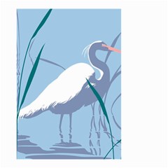 Egret Small Garden Flag (two Sides) by WaltCurleeArt