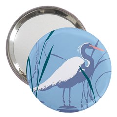 Egret 3  Handbag Mirrors by WaltCurleeArt