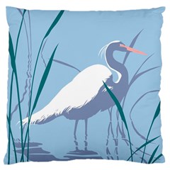 Egret Standard Flano Cushion Case (two Sides) by WaltCurleeArt