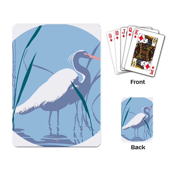 egret Playing Card