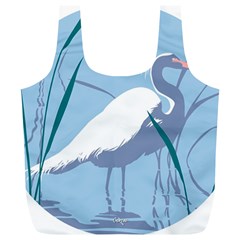 Egret Full Print Recycle Bags (l)  by WaltCurleeArt