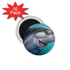 Sharky 1 75  Magnets (10 Pack) 