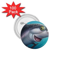 Sharky 1 75  Buttons (100 Pack)  by WaltCurleeArt