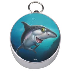 Sharky Silver Compasses by WaltCurleeArt