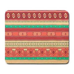 Hand Drawn Ethnic Shapes Pattern Large Mousepads by TastefulDesigns