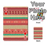 Hand Drawn Ethnic Shapes Pattern Playing Cards 54 Designs  Front - Diamond2