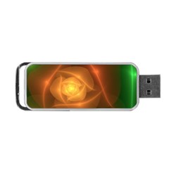 Orange Rose Portable Usb Flash (two Sides)