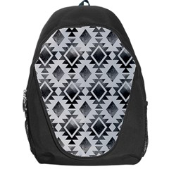 Hand Painted Black Ethnic Pattern Backpack Bag