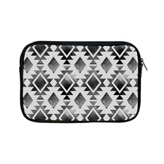 Hand Painted Black Ethnic Pattern Apple Ipad Mini Zipper Cases