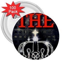 The King 3  Buttons (100 Pack)  by SugaPlumsEmporium