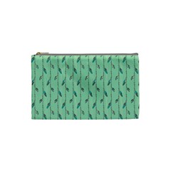 Seamless Lines And Feathers Pattern Cosmetic Bag (small) 