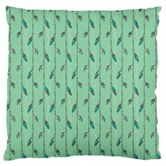 Seamless Lines And Feathers Pattern Large Cushion Case (one Side)