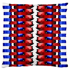 The Patriotic Flag Large Flano Cushion Case (two Sides) by SugaPlumsEmporium