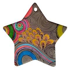 Rainbow Passion Ornament (star)  by SugaPlumsEmporium