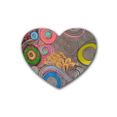 Rainbow Passion Heart Coaster (4 Pack)  by SugaPlumsEmporium