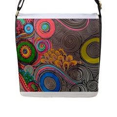 Rainbow Passion Flap Messenger Bag (l)  by SugaPlumsEmporium