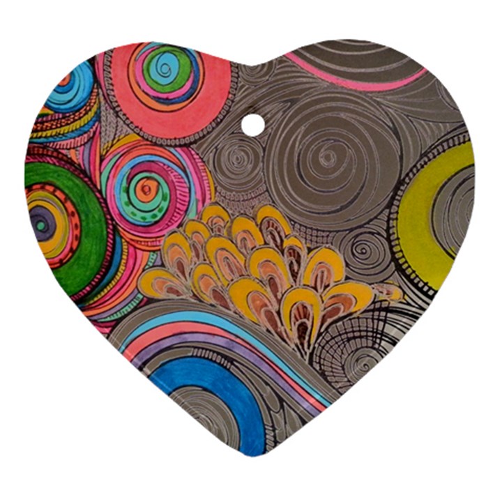 Rainbow Passion Ornament (Heart) 