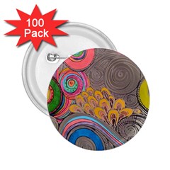 Rainbow Passion 2 25  Buttons (100 Pack)  by SugaPlumsEmporium