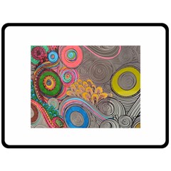 Rainbow Passion Double Sided Fleece Blanket (large)  by SugaPlumsEmporium