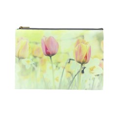 Softness Of Spring Cosmetic Bag (large) 