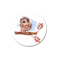 Owl Magnet 3  (round)