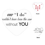 Wedding Favor/Thank You Playing Cards (Heart)  Front