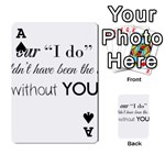 Wedding Favor/Thank You Playing Cards 54 Designs  Front - SpadeA