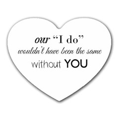 Wedding Favor/thank You Heart Mousepads