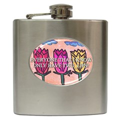 Two Lips   Tulips Hip Flask (6 Oz)