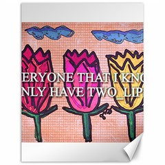 Two Lips   Tulips Canvas 12  X 16  