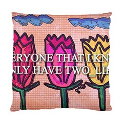 Two Lips   Tulips Standard Cushion Case (two Sides)