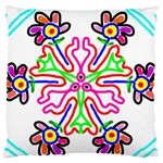 The Flower Pods Large Flano Cushion Case (Two Sides) Back