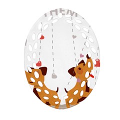Give Them Love Ornament (oval Filigree)  by TastefulDesigns