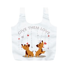 Give Them Love Full Print Recycle Bags (m)  by TastefulDesigns