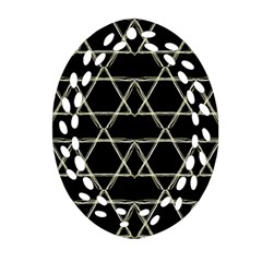 Star Of David   Ornament (oval Filigree)  by SugaPlumsEmporium