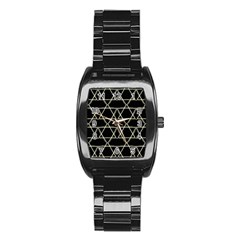 Star Of David   Stainless Steel Barrel Watch