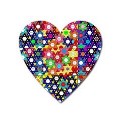 Star Of David Heart Magnet