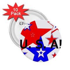 The Patriot Usa 2 25  Buttons (10 Pack)  by SugaPlumsEmporium