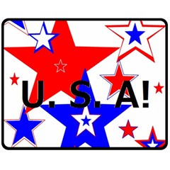 The Patriot Usa Double Sided Fleece Blanket (medium)  by SugaPlumsEmporium