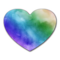 Rainbow Watercolor Heart Mousepads