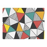 Colorful Geometric Triangles Pattern  Double Sided Flano Blanket (Mini)  35 x27  Blanket Back